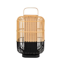 [21228] Lámpara de mesa Bamboo square L negra h65,5x38x38 cm